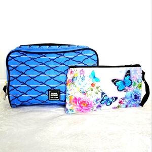 Estee Lauder Top Handle Cosmetic Bag/Organizer and Unbranded Butterfly W…